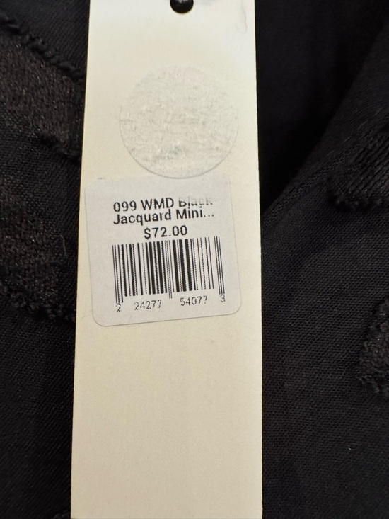 Textured Black Long-Sleeve V-Neck Babydoll Dress - Picture 2 of 7